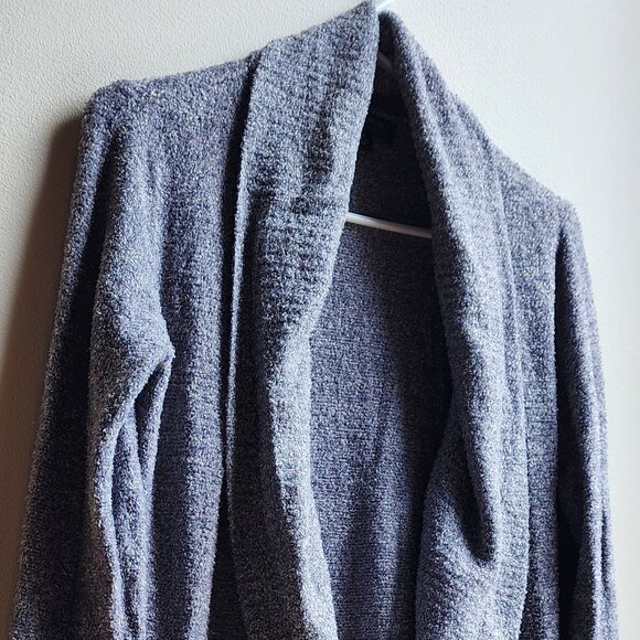 Barefoot Dreams Blue/Gray Angled Open Cardigan Sizze XS/S - Picture 2 of 16